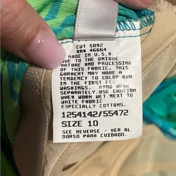 NWT Athena One Piece Tropical Blue & Green Foliage Pattern Swimsuit Size 10 - Picture 16 of 16